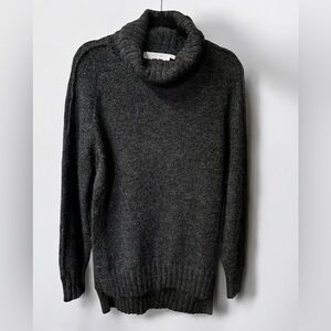 Astr the Label Cowlneck Cape Side Split Hem Tunic Sweater Wool Blend Medium